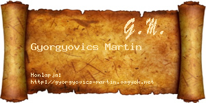 Gyorgyovics Martin névjegykártya